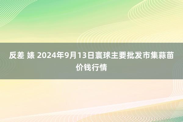 反差 婊 2024年9月13日寰球主要批发市集蒜苗价钱行情