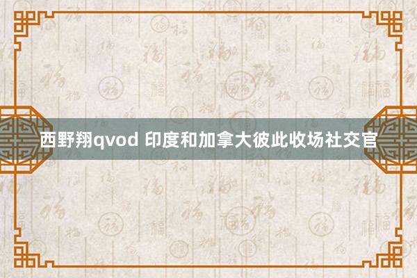 西野翔qvod 印度和加拿大彼此收场社交官