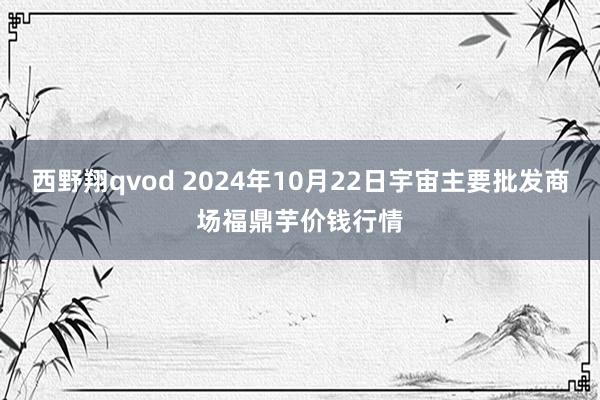 西野翔qvod 2024年10月22日宇宙主要批发商场福鼎芋价钱行情