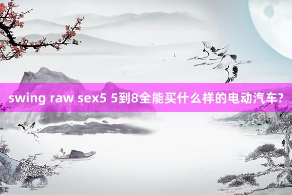 swing raw sex5 5到8全能买什么样的电动汽车?