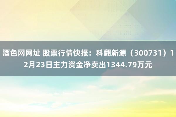 酒色网网址 股票行情快报：科翻新源（300731）12月23日主力资金净卖出1344.79万元