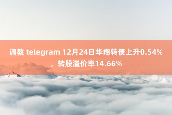 调教 telegram 12月24日华翔转债上升0.54%，转股溢价率14.66%