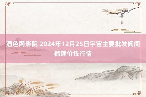 酒色网影院 2024年12月25日宇宙主要批发阛阓榴莲价钱行