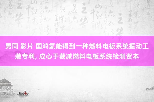 男同 影片 国鸿氢能得到一种燃料电板系统振动工装专利， 成心于裁减燃料电板系统检测资本