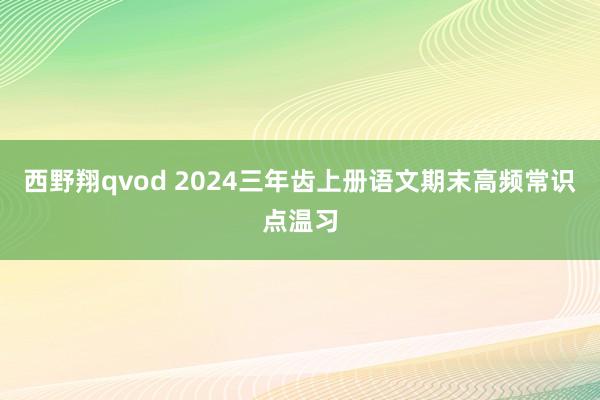 西野翔qvod 2024三年齿上册语文期末高频常识点温习