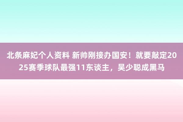 北条麻妃个人资料 新帅刚接办国安！就要敲定2025赛季球队最