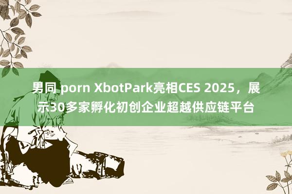 男同 porn XbotPark亮相CES 2025，展示3