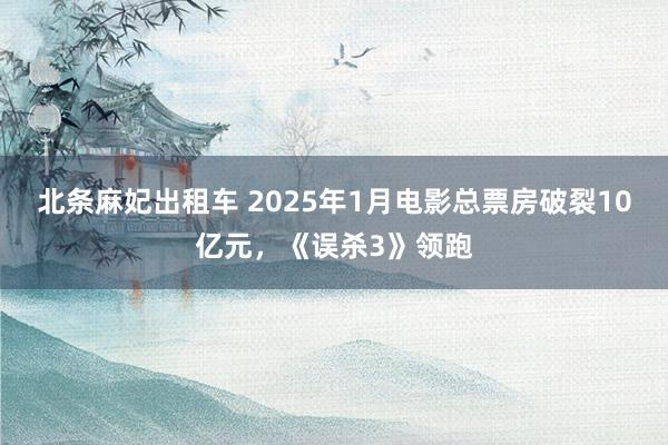 北条麻妃出租车 2025年1月电影总票房破裂10亿元，《误杀3》领跑